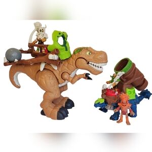 Dinosaur Tribal Warriors Figures T-Rex Ankylosaurus Dino Dinosaurs Toy Lot READ
